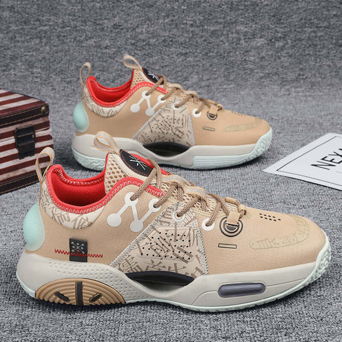 Cotton Candy Basketball Shoes front lace up closure.
