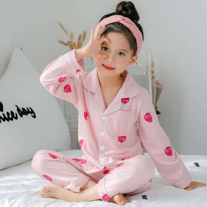 Cotton Pajamas for Children classic striped pattern sleepwear design.