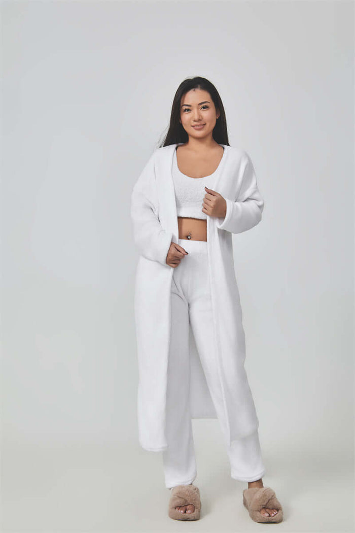 Cozy 3 Piece Winter Pajama Lounge Set winter loungewear look