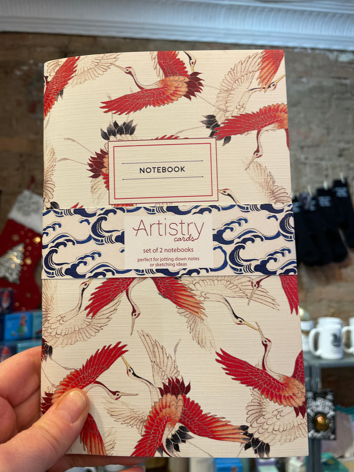 Cranes and Goldfish Notebooks - 2 set Artistry Cards