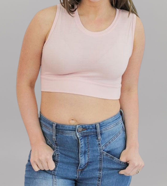 Crew Neck Tank Halftee Layering Top HALFTEE Layering Fashions- Tilden Co.