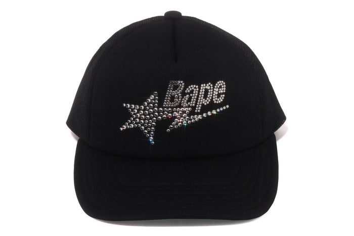 CRYSTAL STONE BAPE STA LOGO MESH CAP