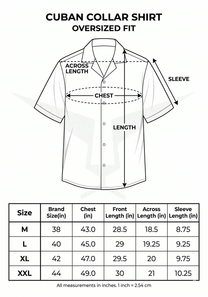 Cuban Collared Oversized Geometric Printed Shirt LEON