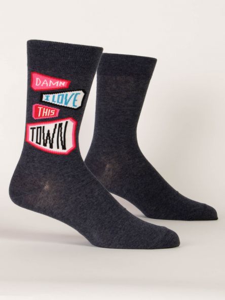 Damn I Love This Town - Men's Socks - Blue Q
