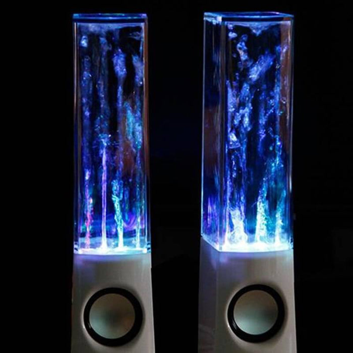 Dancing Water Speaker LED Light Fountain Speaker Party with colorful dancing water effect.