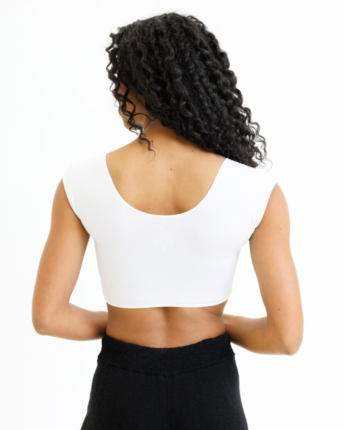 Demi Tee - Cropped Short Sleeve Layering Top Layering Top Downeast- Tilden Co.