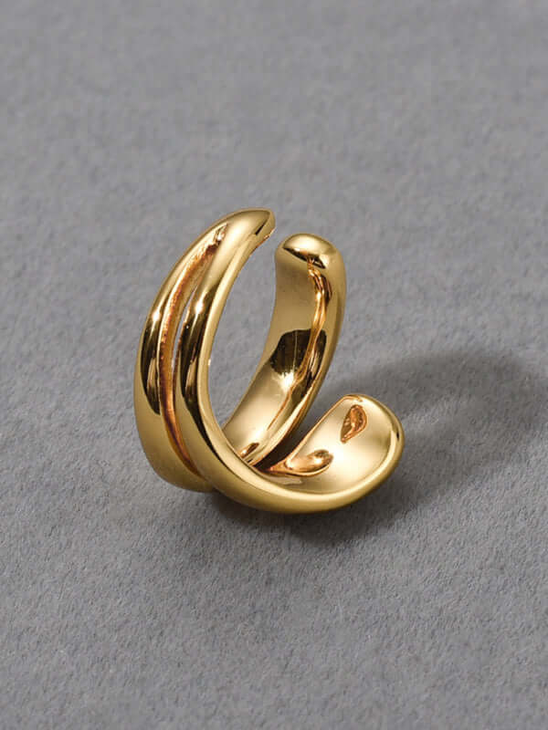 Double Layer Non Piercing Simple Ear Bone Clip Elegant Style minimalist look
