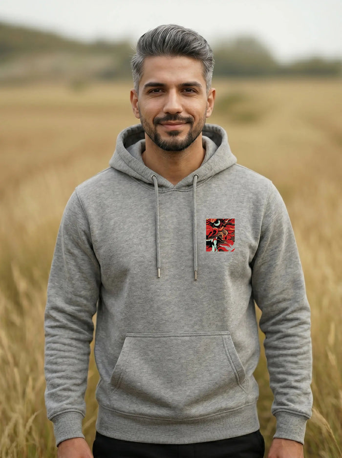 Dragon Printed Full Sleeve Pullover Hoodie LEON