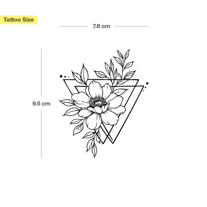 Dreieck & Blumen Tattoo