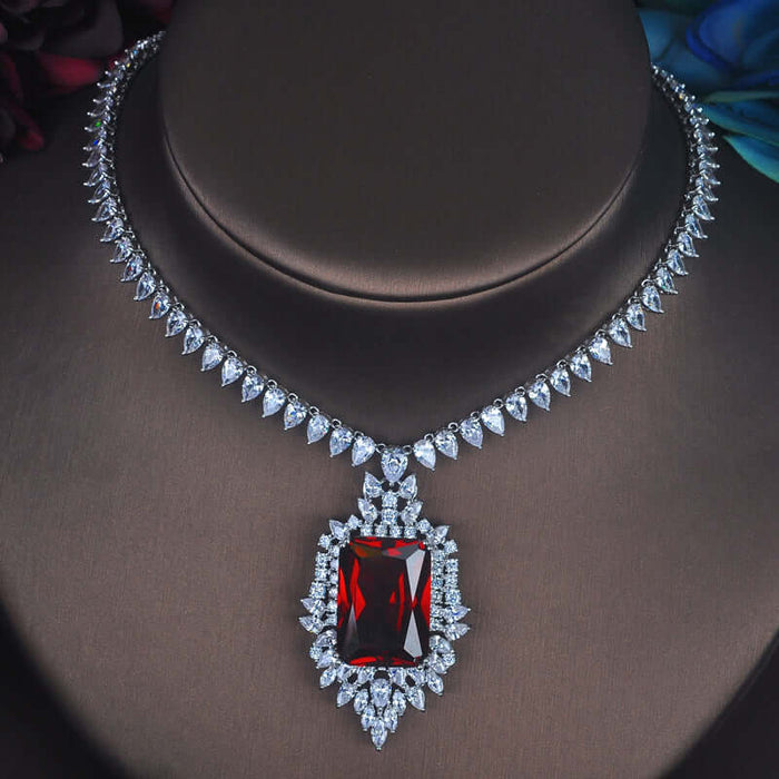 Earrings Set Gem Inlay Fashion Jewelry for Women full set display