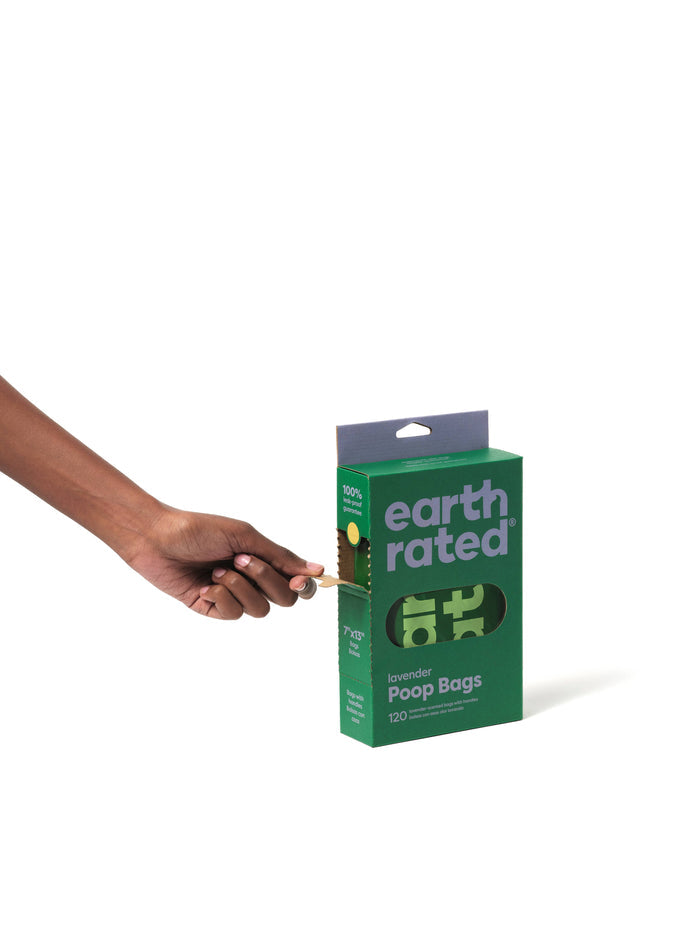 Earth Rated Lavender Easy-Tie Poop Bags 120ct - Dog.Dog.Cat.