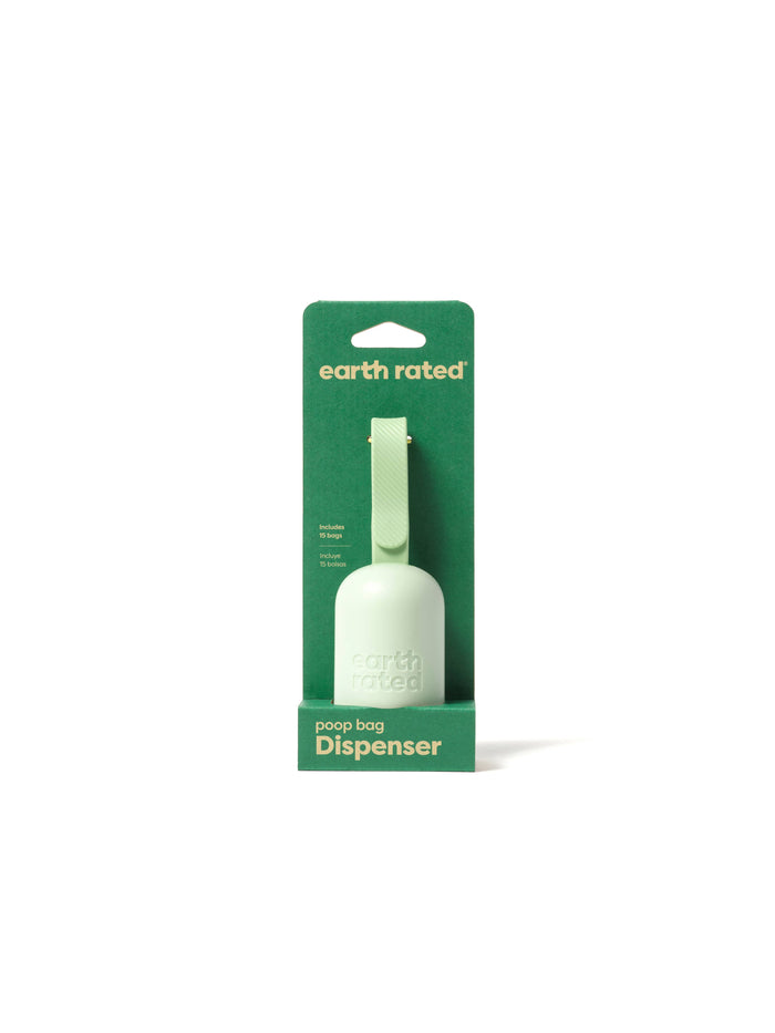 Earth Rated Poop Bag Dispenser with Unscented 15 Bags - Dog.Dog.Cat.