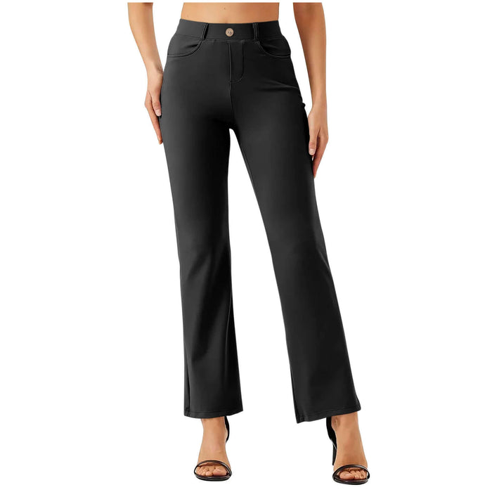 Elastic Waist Work Office Straight-leg Trousers waist 78cm XL size