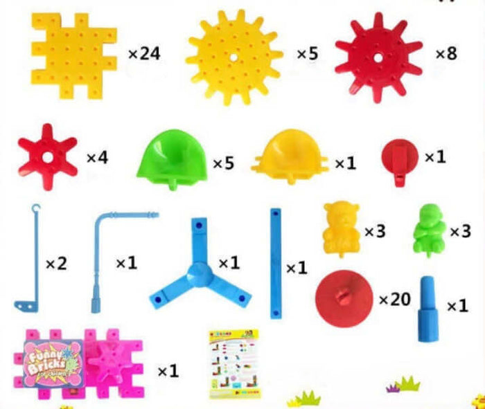 Electric Gears 3D Model Building Kits abs plastic material.