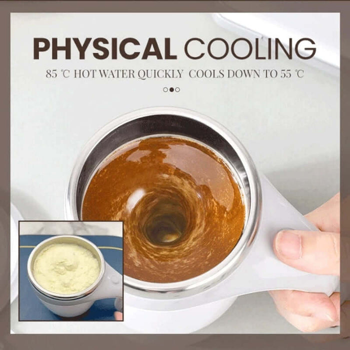 alt="electric self-stirring coffee mug rechargeable magnetic cup mixing coffee"