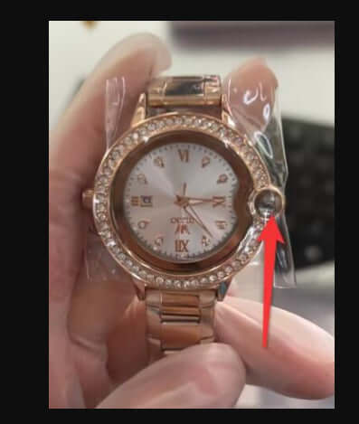 Elegant Waterproof Women Rose Gold Luxury Watch close-up, showing the dial and crystal details.