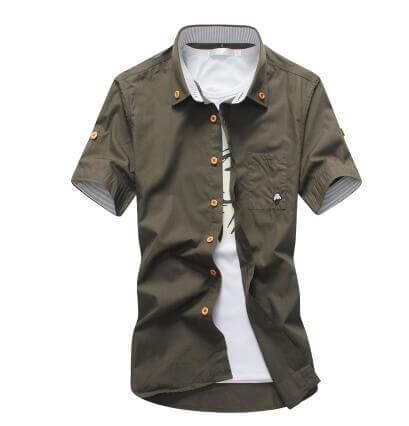 Embroidery Mens Shirts professional garment measurement matrix showing size layout definitions
