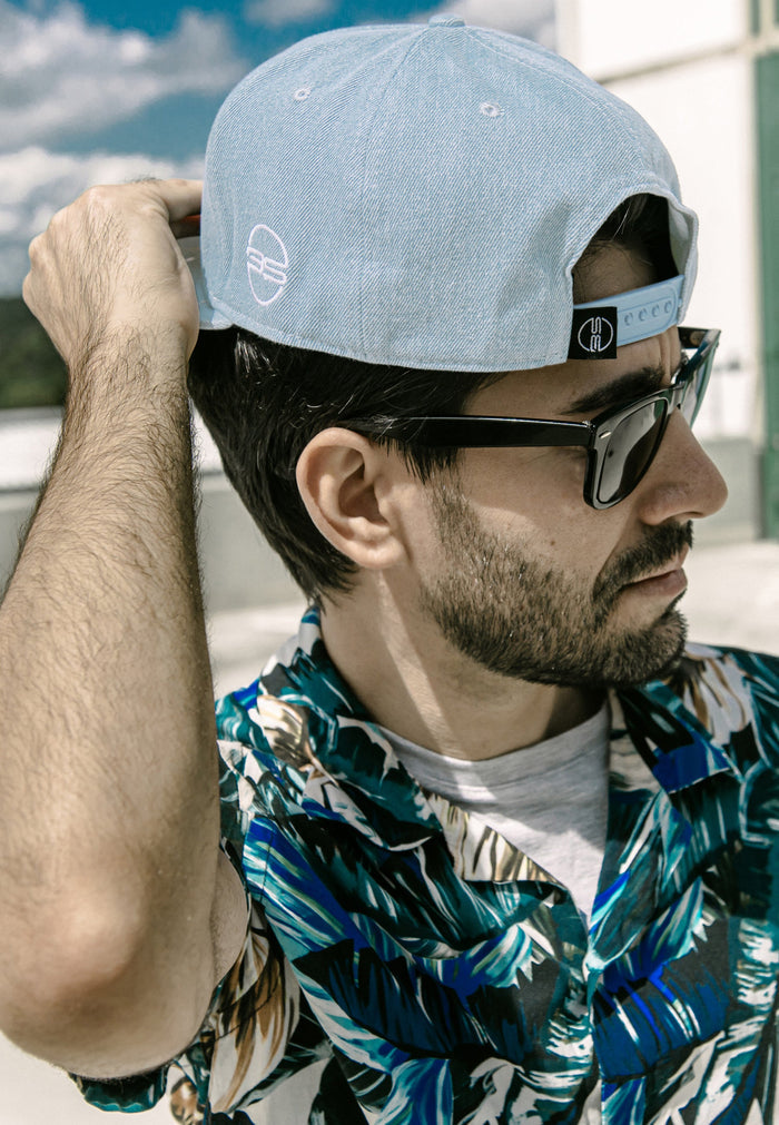 Blackskies-Eos-Snapback-Cap-Denim-Hat-Baseball-Suede-Blue-Beige