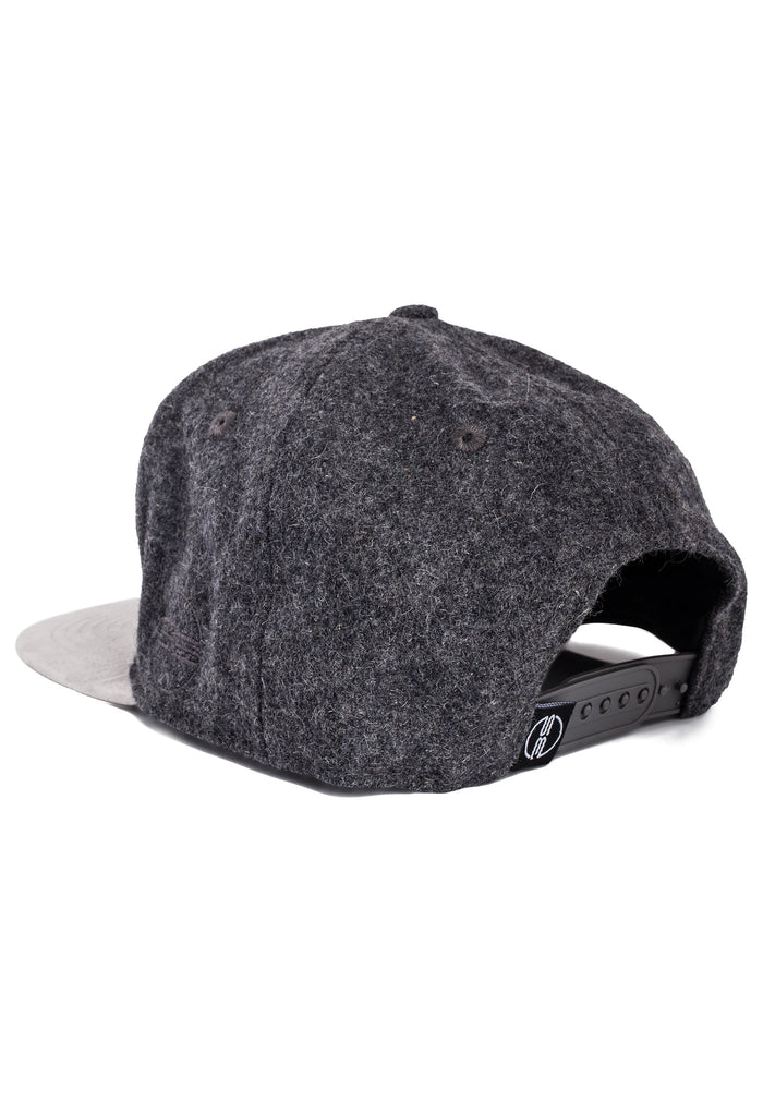 Blackskies-Exodus-Snapback-Cap-Gray-Premium-Baseball-Hat-Wool-Flat-Back