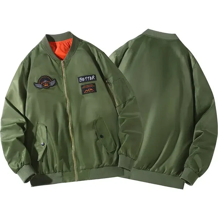 Extra Plus Size Mens Bomber Flight Jacket 12XL baseball coat silhouette