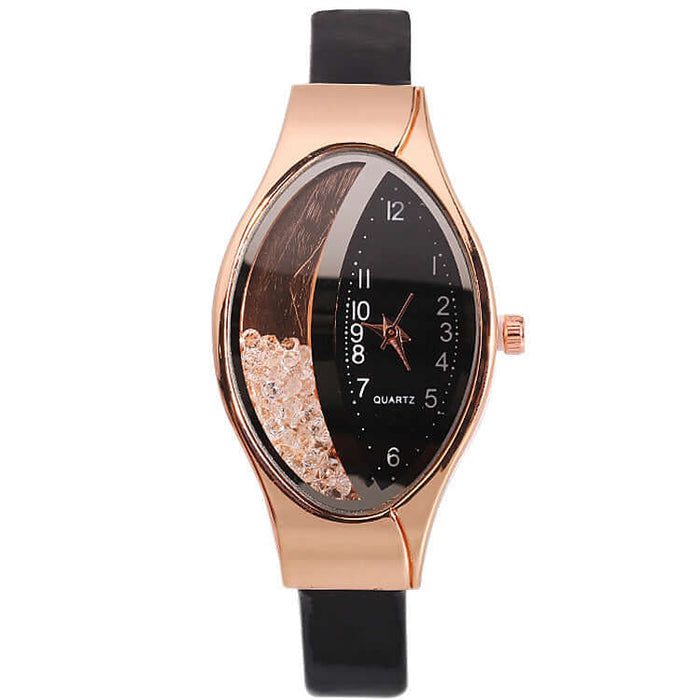 Eye Quicksand Oval Watch for Women front view