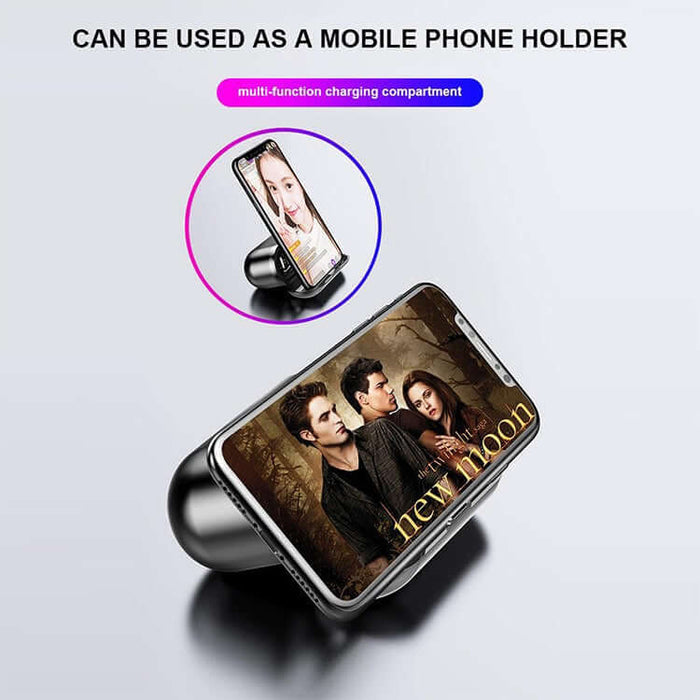 f9 tws v5.0 wireless bluetooth earphones with display compact design