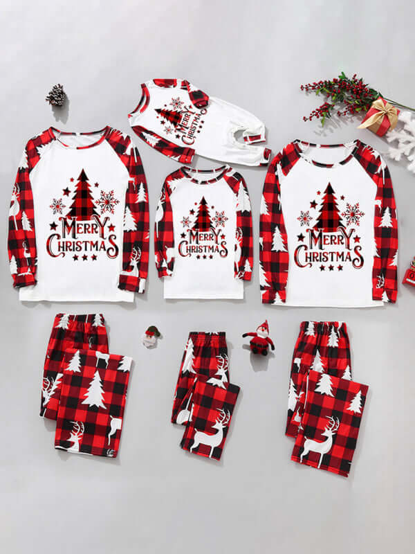 Family Matching Christmas Pajamas Plaid Holiday Set cozy winter lounge wear