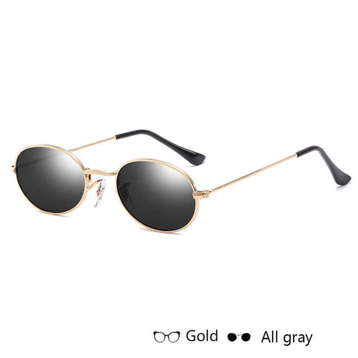 Fashion Women Oval Sunglasses mirror lens effect.