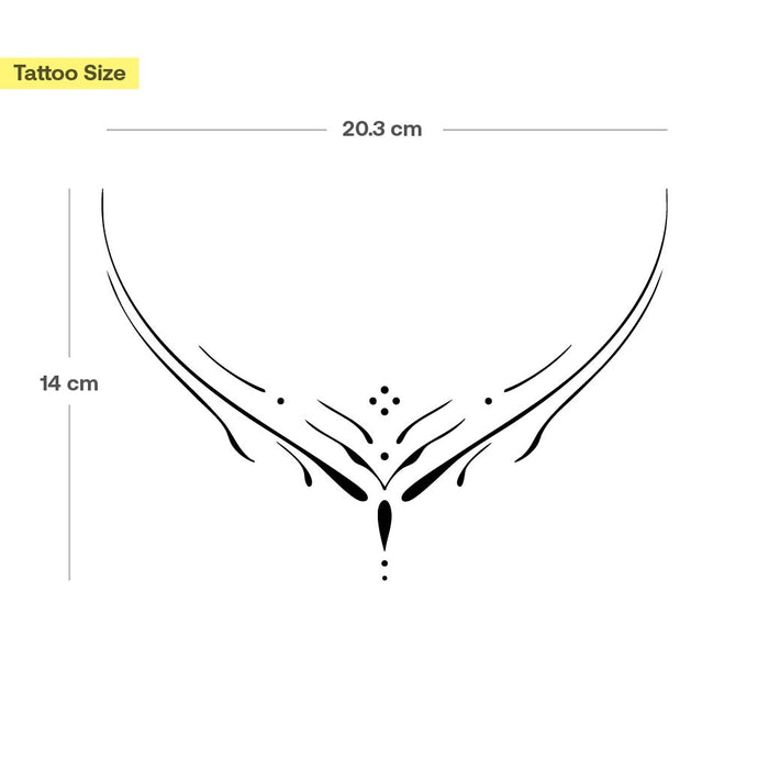 Filigranes Tribal Linien Tattoo