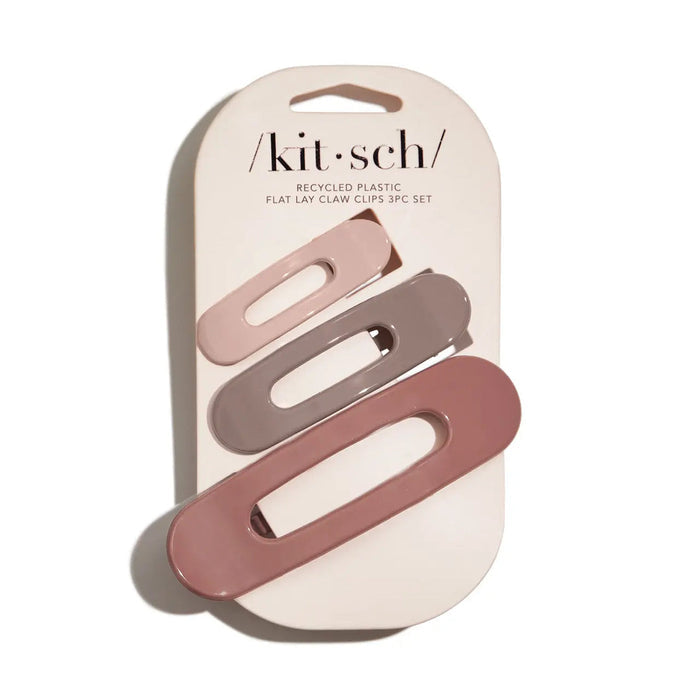 Flat Lay Claw Clip 3pc - Glossy Terracotta - Molly + Kate