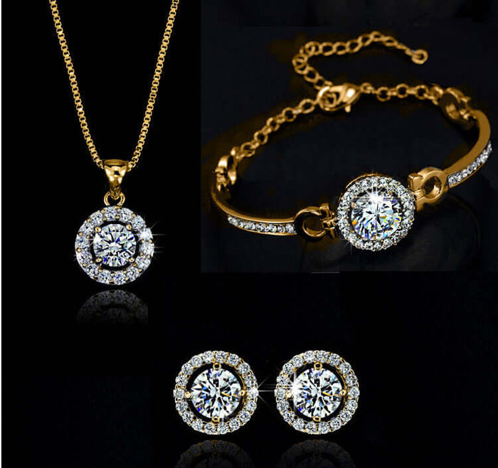 Floral Alloy Jewelry Set Necklace and Earrings floral pendant detail