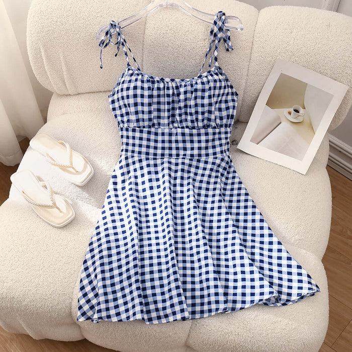 Blue plaid / L