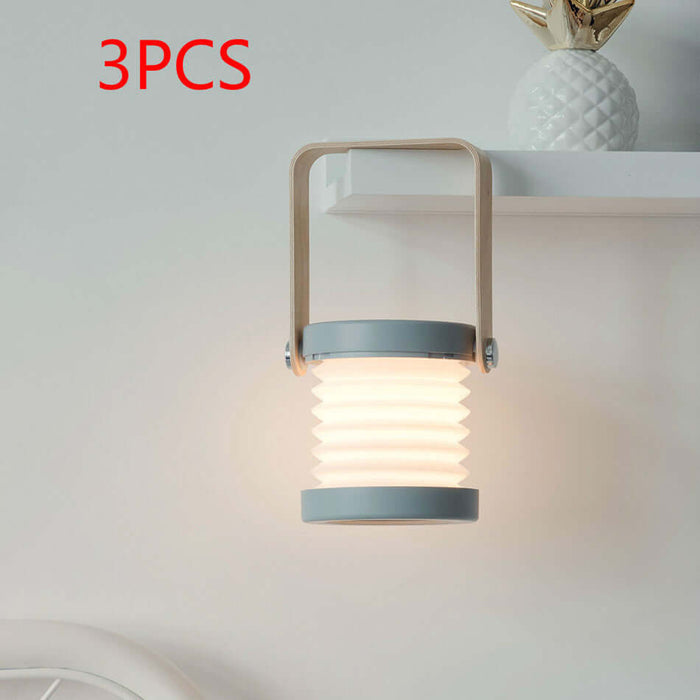 Foldable Touch Dimmable LED Night Light Portable Lantern battery view