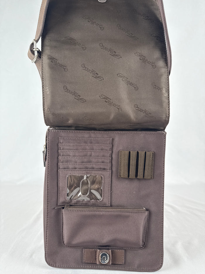 Fossil Dark Brown Messenger Crossbody Bag