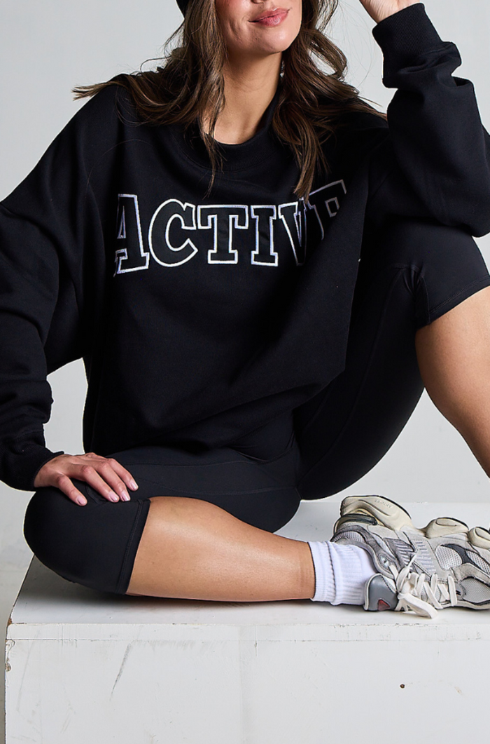 Foundation Fleece Mockneck - Black