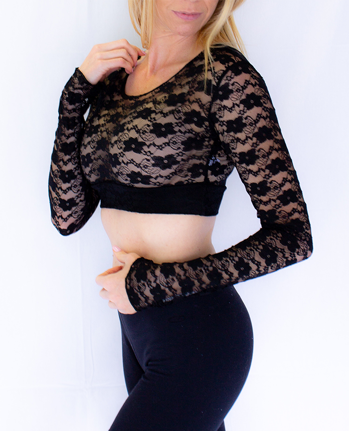 Full Lace Long-Sleeved (95% Nylon/5% Spandex) Halftee Layering Essentials- Tilden Co.