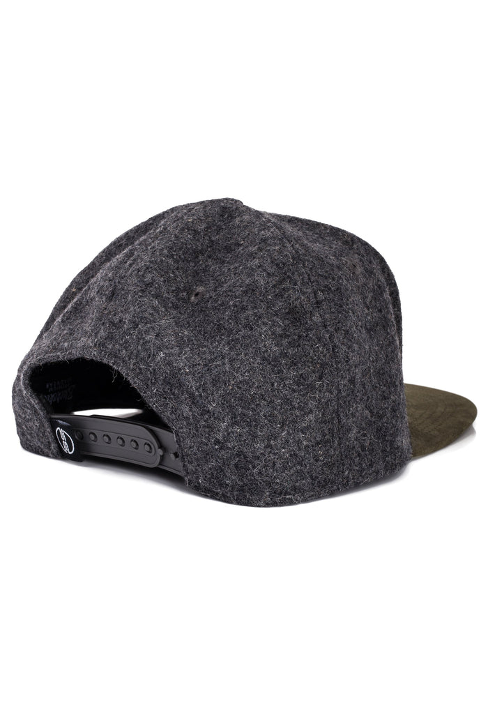 Blackskies-Gaea-Snapback-Cap-Green-Flannel-Grey-Baseball-Hat-Suede-Back