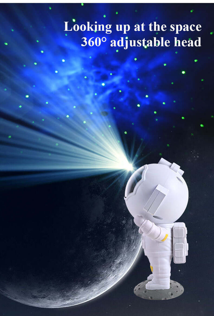 Galaxy Star Projector astronaut night light projecting stars in space with 360° adjustable head