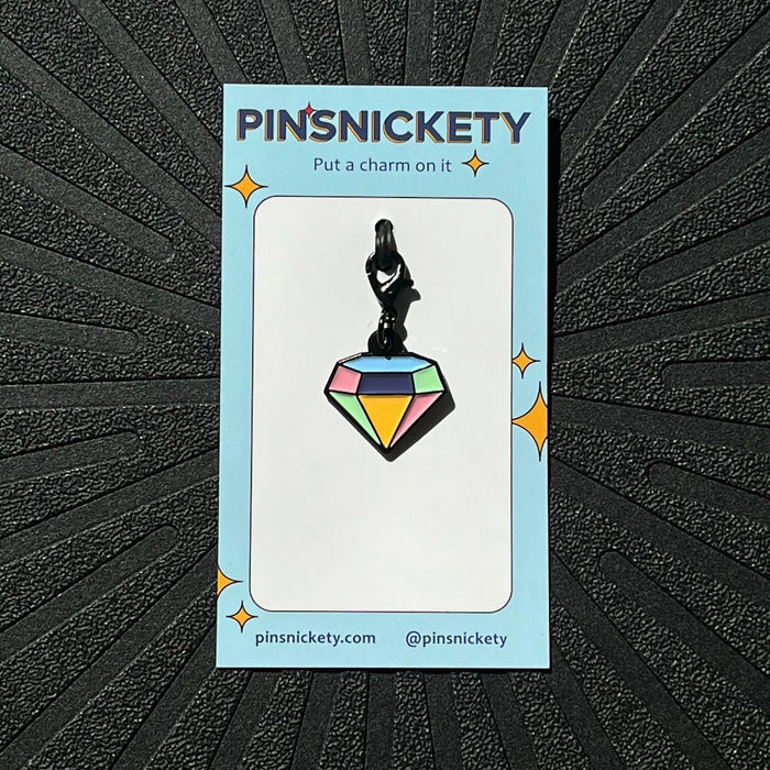 pinsnickety gem braid and bridle charm on a black background