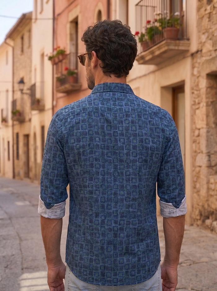 Geometric Printed Full Sleeve Shirt LEON