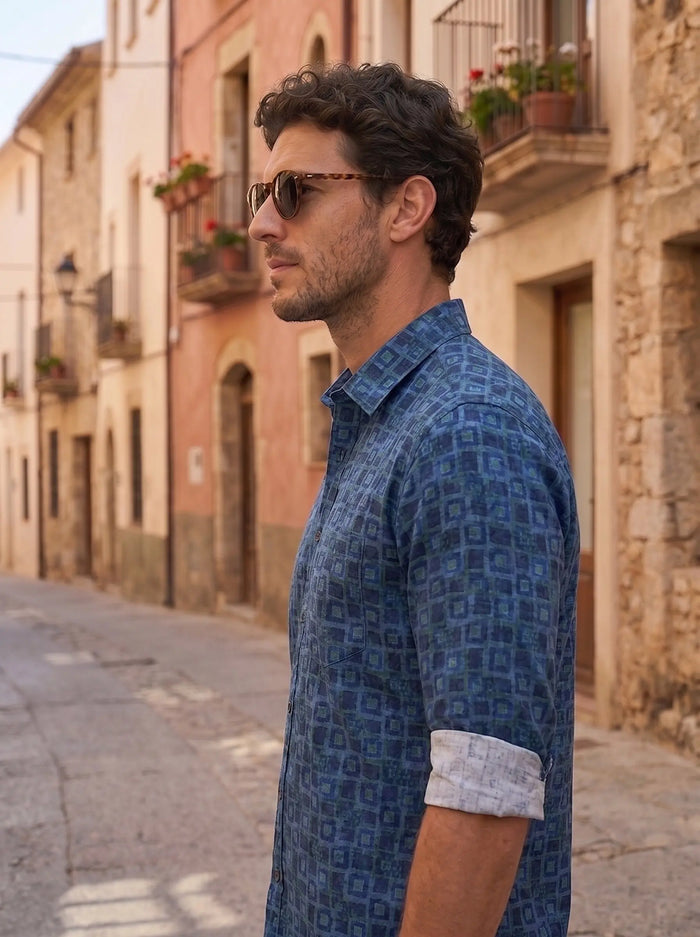 Geometric Printed Full Sleeve Shirt LEON
