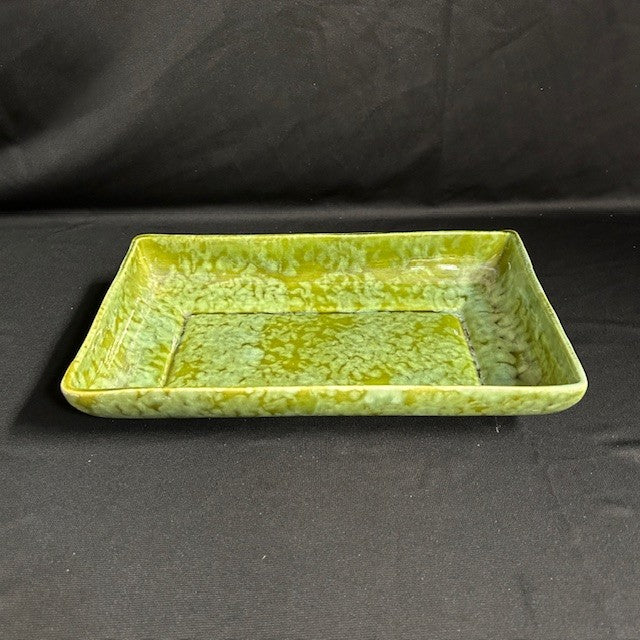 Gingko Green Art Pottery Platter