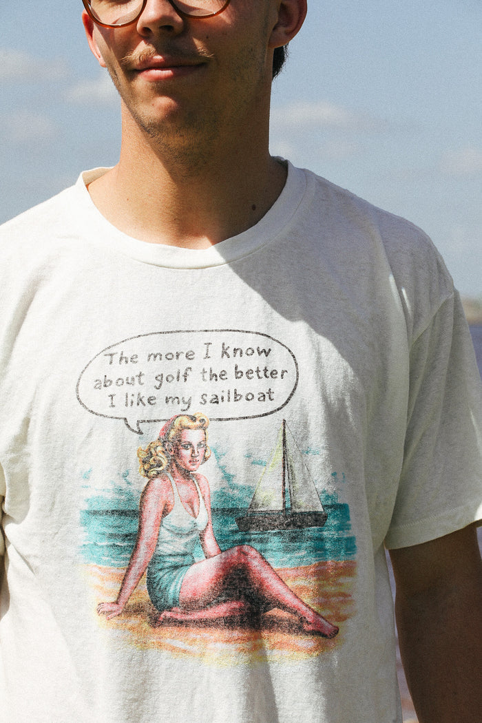 Gonzo Weatherly No Golf Tee- White