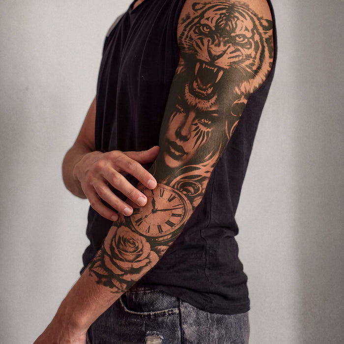 Göttin der Wildnis Tattoo Sleeve