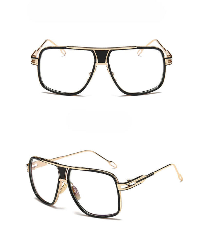 Grandmaster Square Sunglasses plastic metal frame.