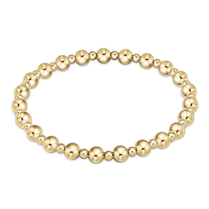 Grateful Pattern Bead Bracelet - Gold - Molly + Kate