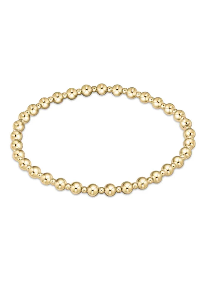 Grateful Pattern Bead Bracelet - Gold - Molly + Kate