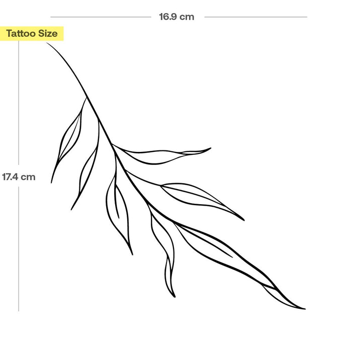 Großes filigranes Zweig Tattoo