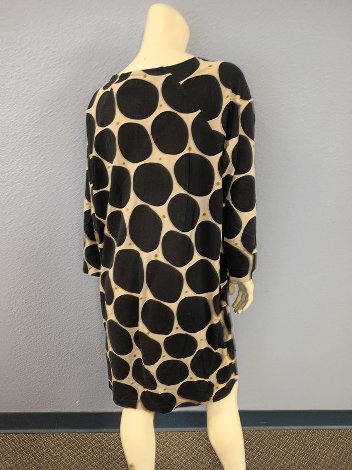 Gudrun Sjoden Black & White Polka Dot Tunic Dress L