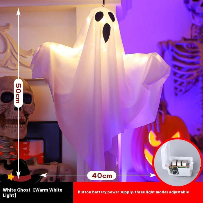 Halloween Glowing Scream Ghost Light Hanging Decor Glowing Ghost Decoration